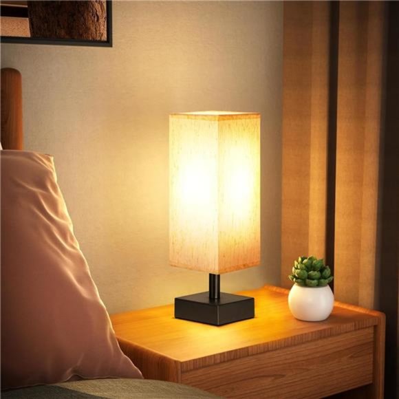 Table Lamp for Bedroom - Cozy Reading Lamp for Kids, Living Room Office Dorm - Picture 4 of 6